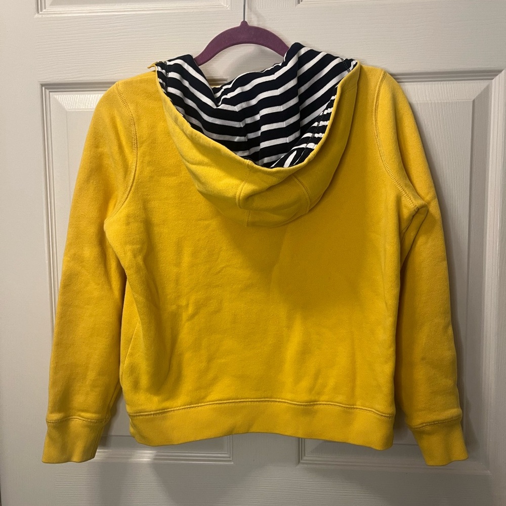 Ralph Lauren Women’s Yellow Hoodie with Stripes and Snap Collar. Sz Sm P - Picture 2 of 6